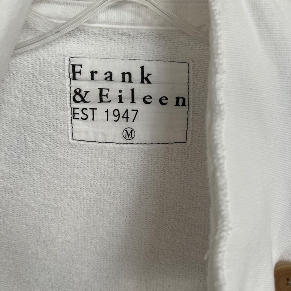 Frank & Eileen BELFAST Sweatshirt Peacoat Triple Fleece White Size M NWOT - Picture 8 of 13